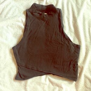 Hollister charcoal crop top